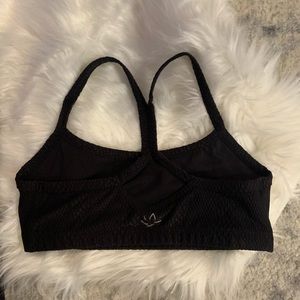 Beyond Yoga Black Snakeskin Sports Bra